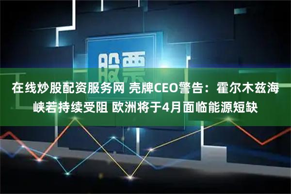 在线炒股配资服务网 壳牌CEO警告:霍尔木兹海峡若持续受阻 欧洲将于4月面临能源短缺